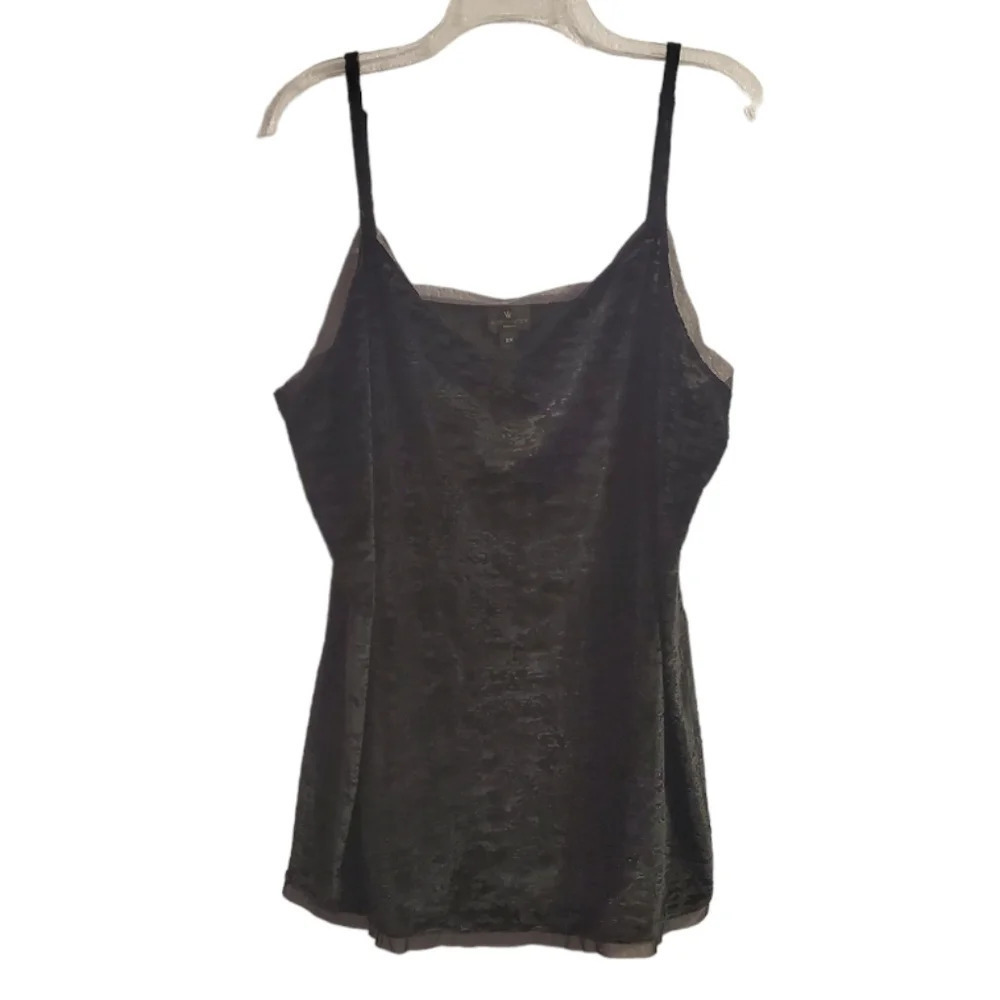 NWOT Worthington Women's Burnout Velvet Tank Top 2X